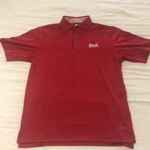 Mens Small Red FootJoy Golf Polo